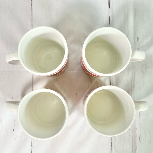 Vintage Mallard Ducks with Red Bows Christmas Mugs set of 4 - Picture 8 of 9